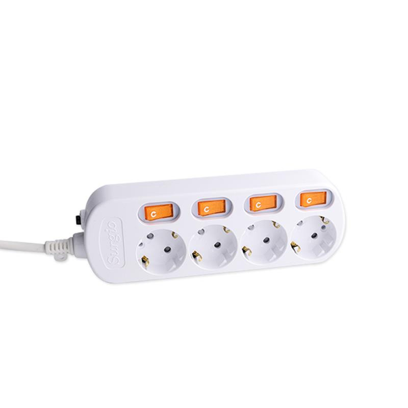 220V-250V 4 vývody EU Standardní zásuvka s nezávislým přepínačem 220V-250V 4 vývody EU Standardní zásuvka s nezávislým přepínačem